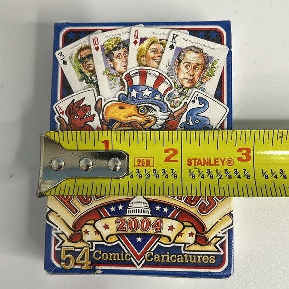 Sealed New Vintage 2004 Politicards Comic Caricatures Playing Cards Blue Set - Picture 9 of 10